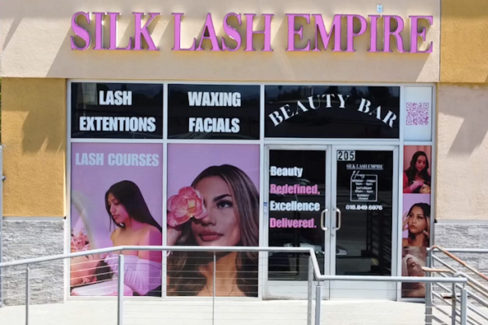 Exterior of the Silk Lash Empire salon in Van Nuys.